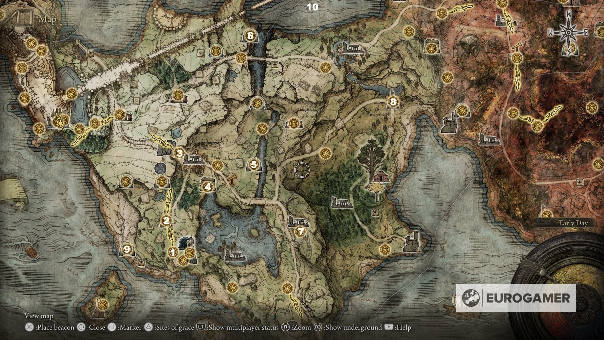 Elden Ring Complete Map With All Locations 2023 - Elden Ring Site of Grace locations